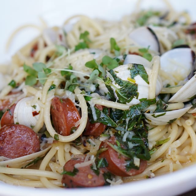 SPICY CLAM BUCATINI.