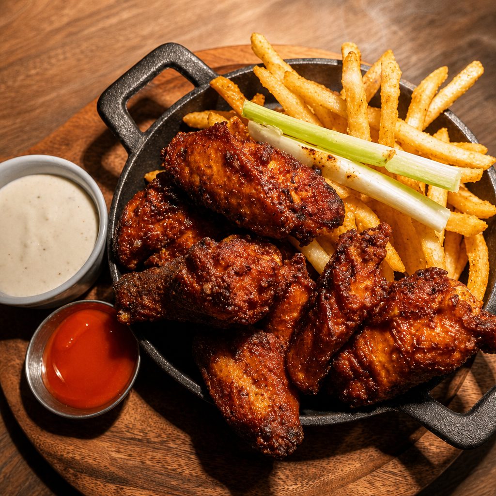 CRISPY CHICKEN WINGS.