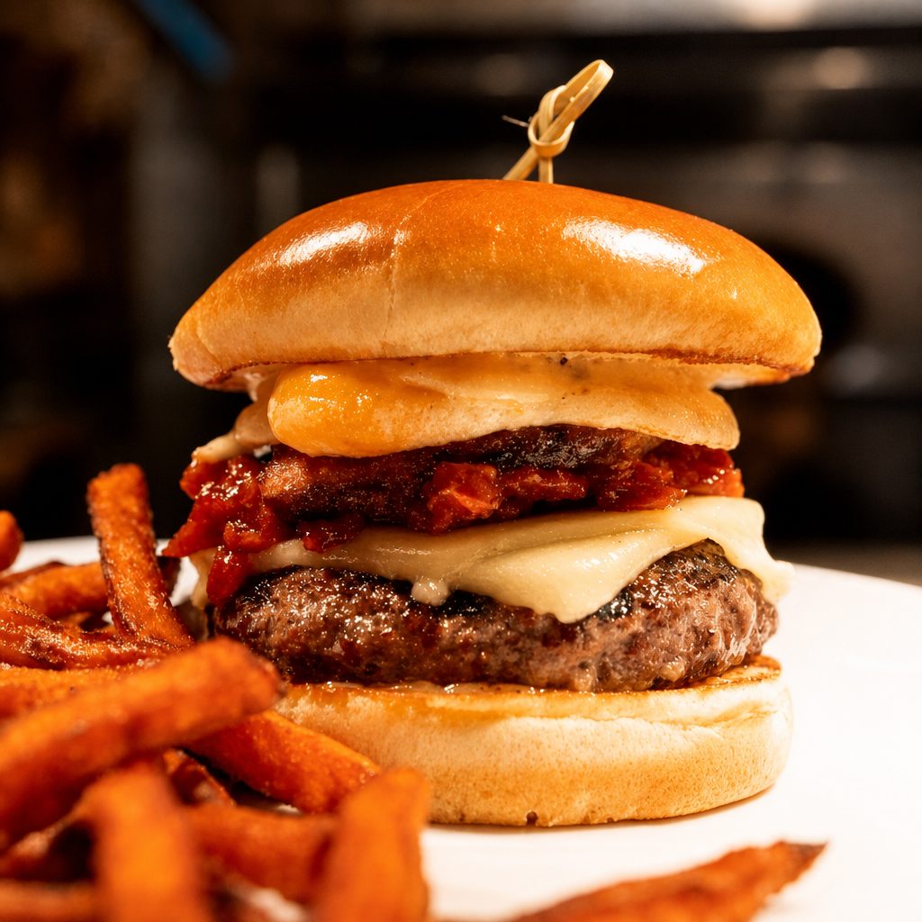 UGLY DELICIOUS CHEESEBURGER.