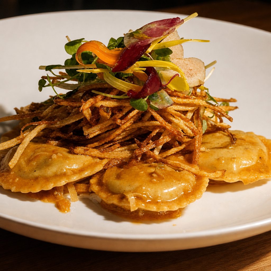 KOBE BEEF RAVIOLI.