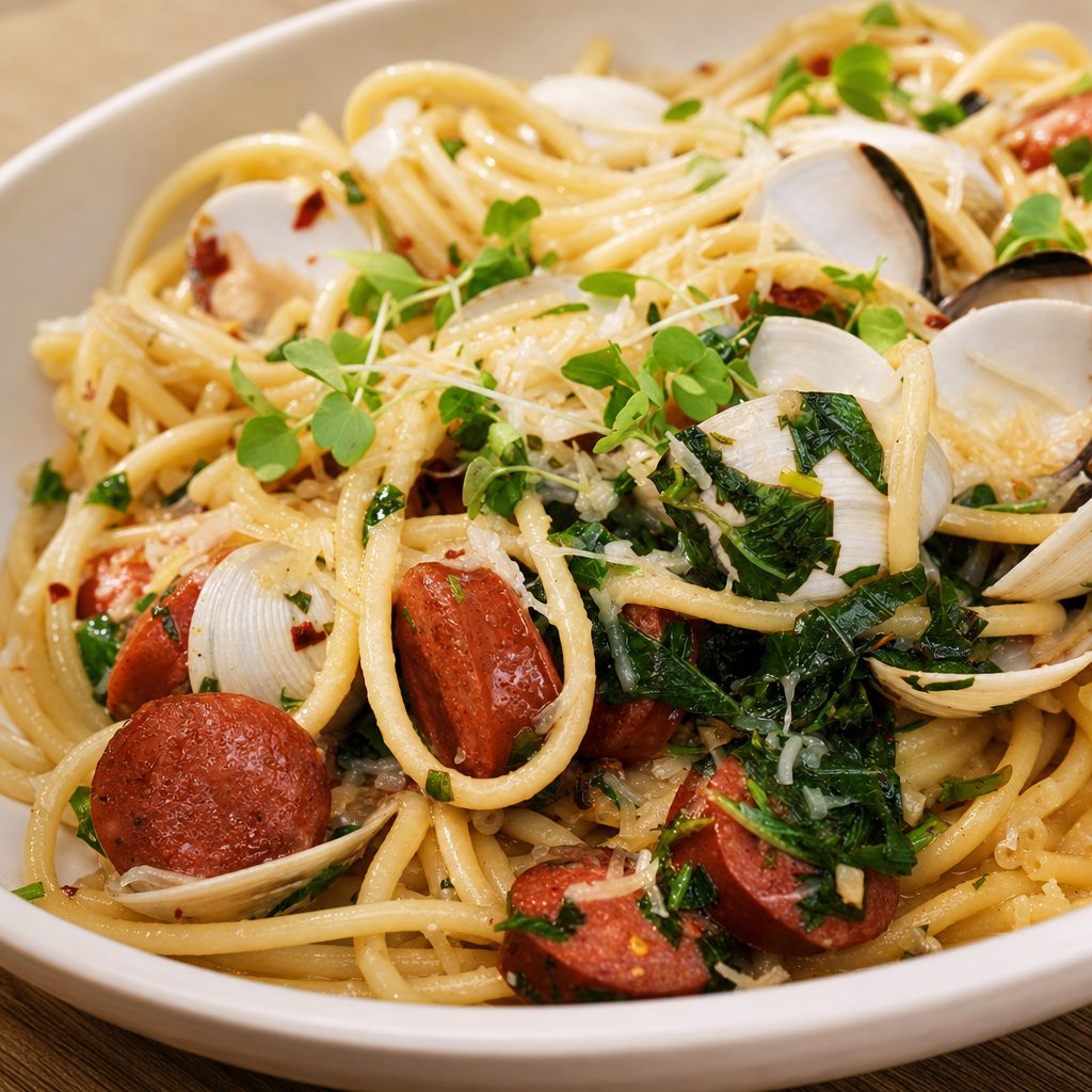 SPICY CLAM BUCATINI.