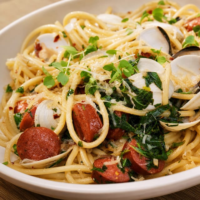 SPICY CLAM BUCATINI.