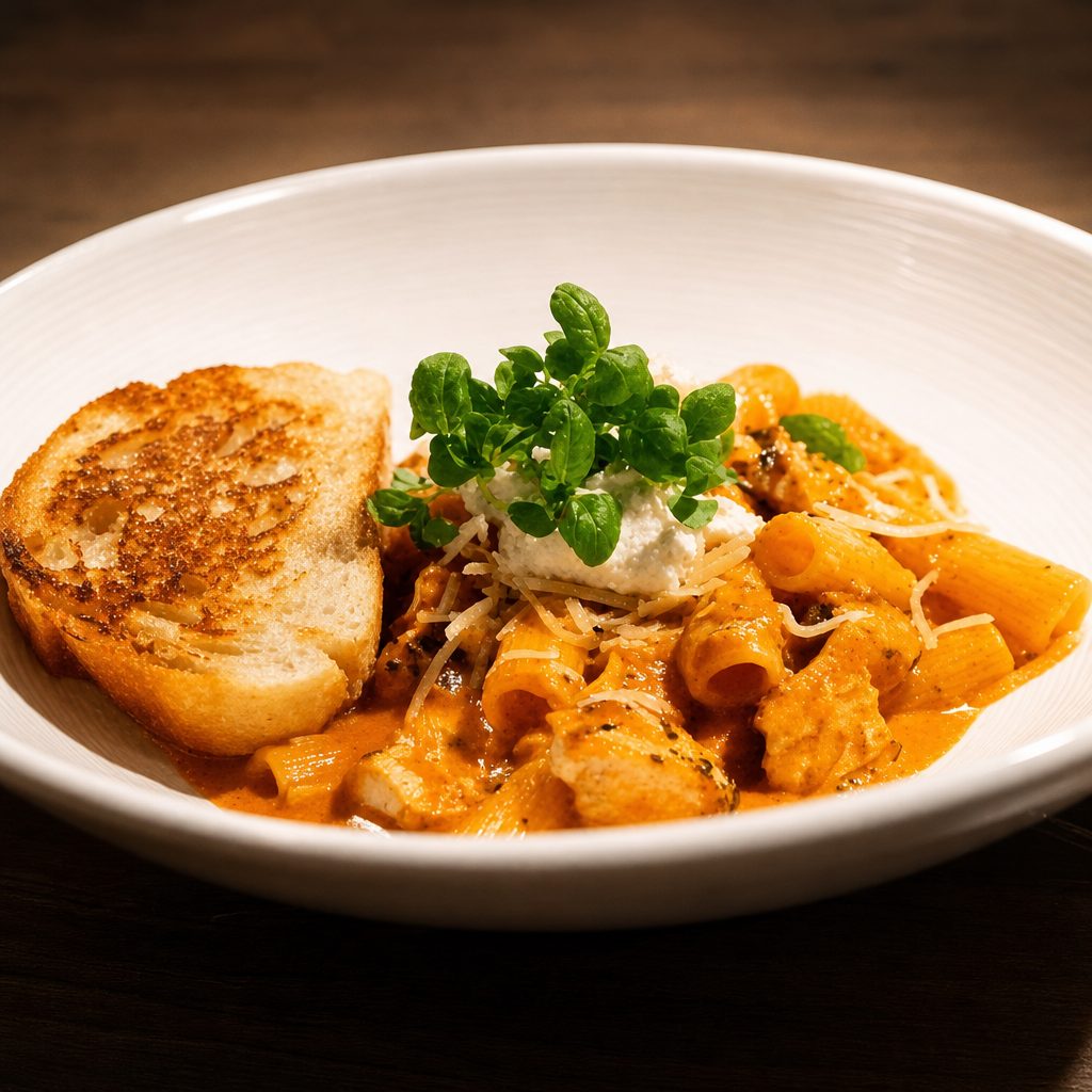 RIGATONI À LA VODKA.